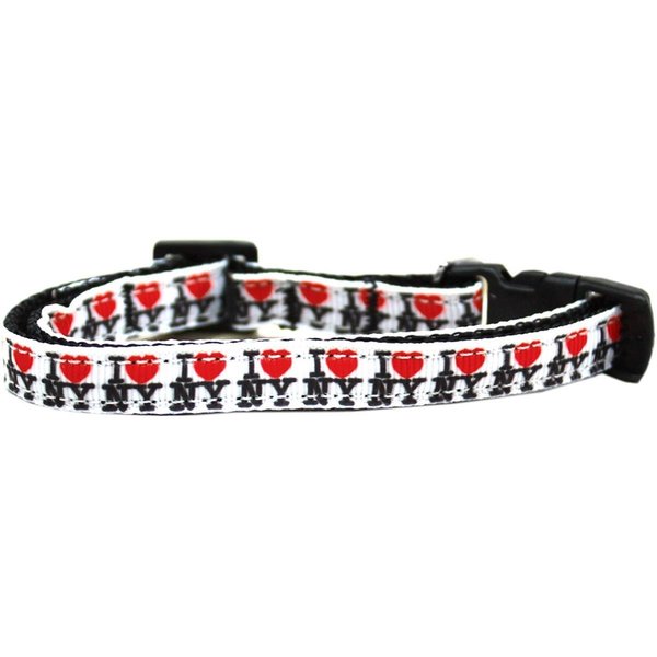 Mirage Pet Products I Heart Ny Ribbon Dog Collar Extra Small 125-096 XS